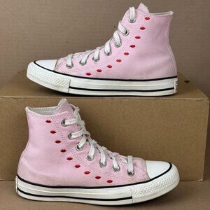 Converse Chuck Taylor All Star Hi Pink “LOVE Me” Sneakers Women’s US 6 Pre-Owned